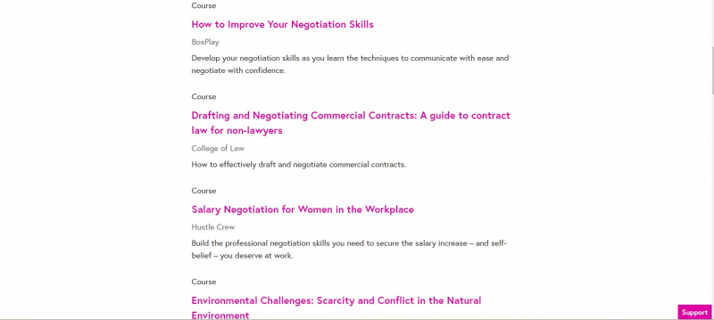 Screenshot of https://www.futurelearn.com/search?q=negotiation