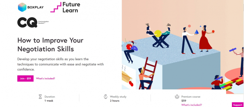 Screenshot of https://www.futurelearn.com/courses/how-to-improve-your-negotiation-skills