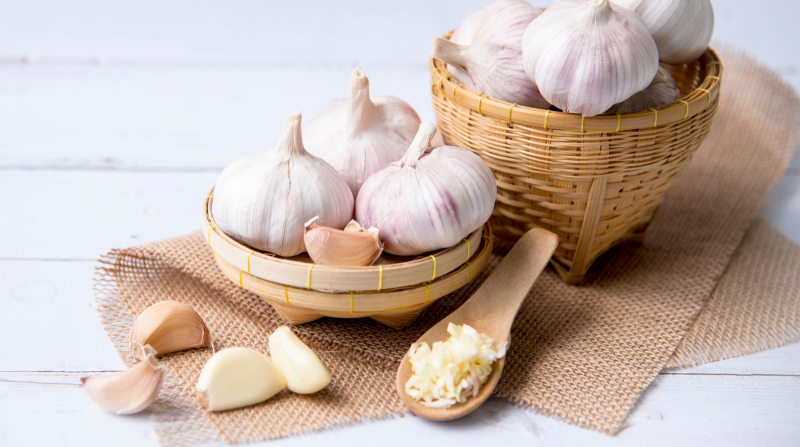 Garlic's active components can help lower blood pressure