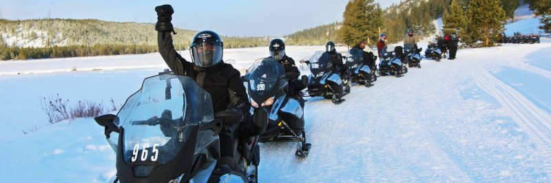Go Snowmobiling in West Yellowstone, Montana, US