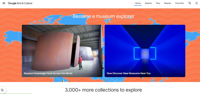Screenshot of https://artsandculture.google.com/