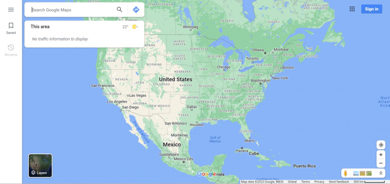 Screenshot of https://maps.google.com/