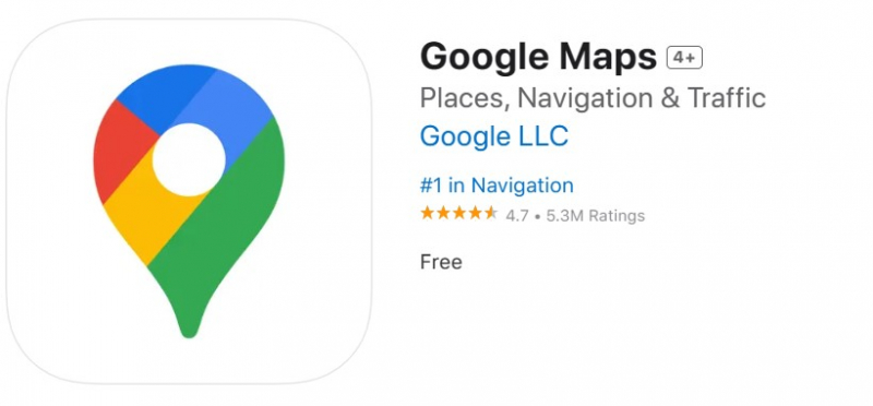 Screenshot of https://apps.apple.com/us/app/google-maps-transit-food/id585027354