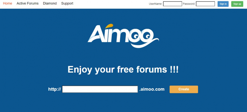Screenshot of https://www.aimoo.com/