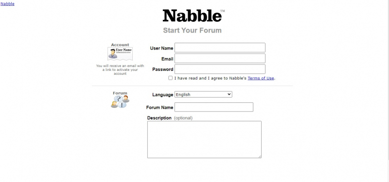 Screenshot of http://s1.nabble.com/free-forum.html