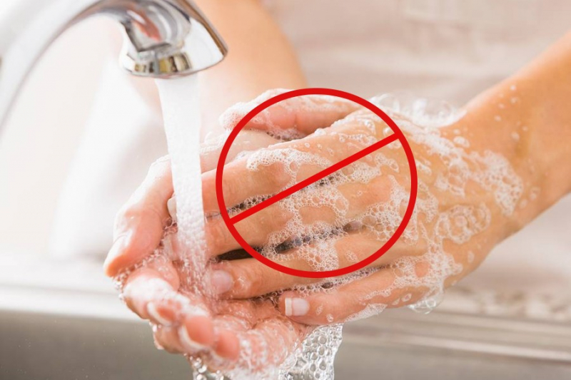 Avoid washing under running water