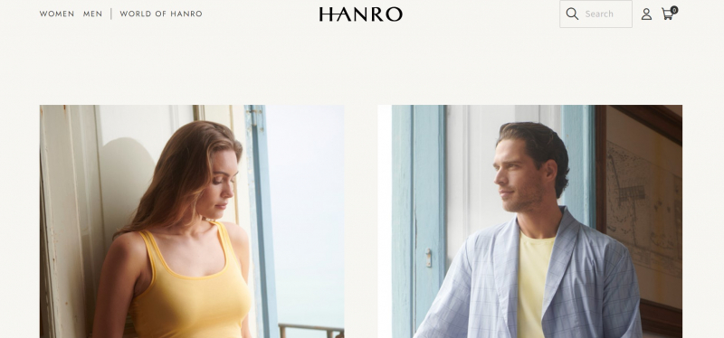 Screenshot of https://www.hanro.com/