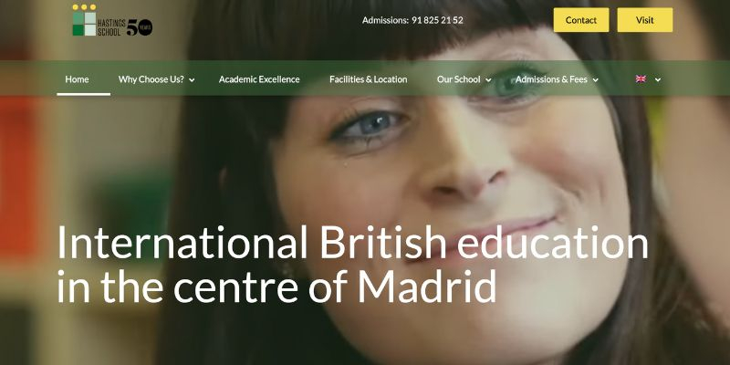 Screenshot of https://www.hastingsschool.com/