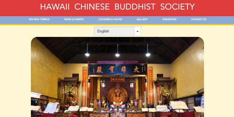 Screenshot of https://www.hawaiichinesebuddhistsociety.org/