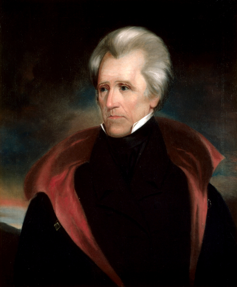 Photo: portrait of Andrew Jackson  - wikipedia