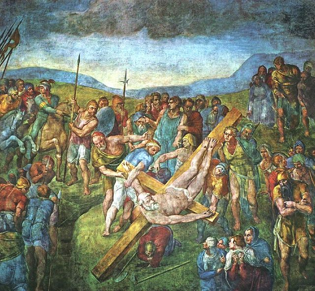 The Crucifixion of St. Peter (Michelangelo) - Wikipedia