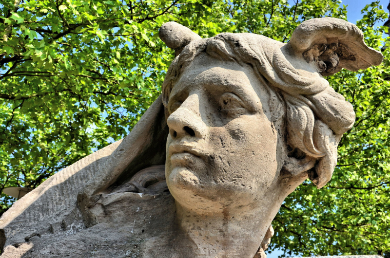 Photo:  Encircle Photos - Greek Messenger God Hermes Statue in Antwerp, Belgium