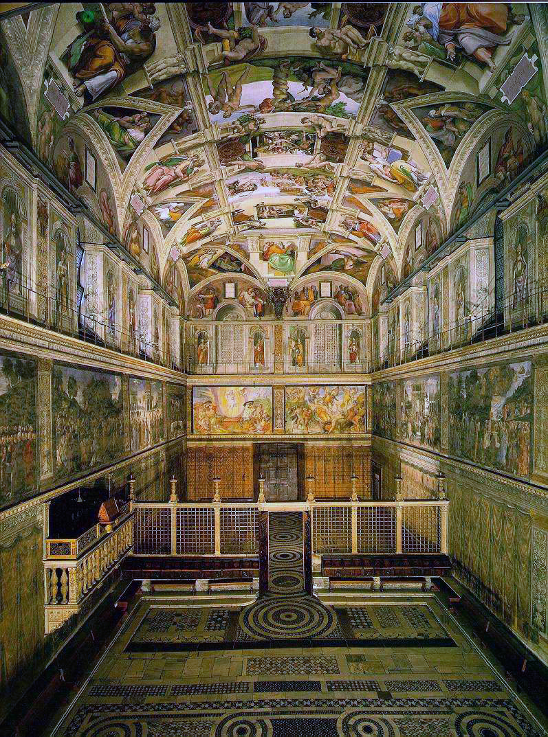 Michelangelo Buonarroti, Sistine Chapel, 1508-1512, Vatican via Wikimedia Commons