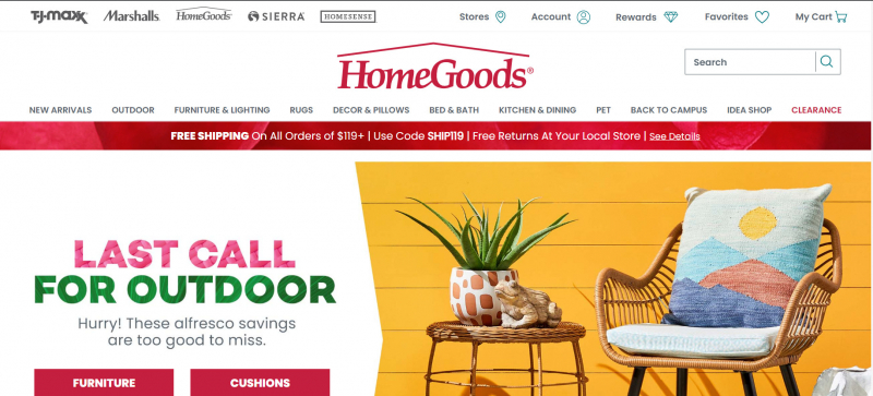 Screenshot of https://www.homegoods.com/us/store/index.jsp
