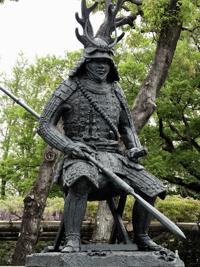 Alamy Statue of Honda Tadakatsu in Okazaki Castle, Japan -flickr.com