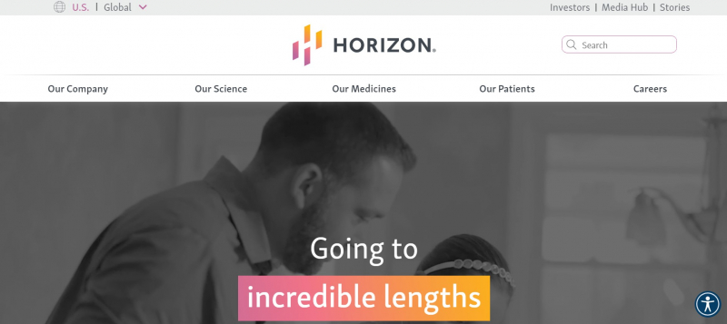 Screenshot of www.horizontherapeutics.com