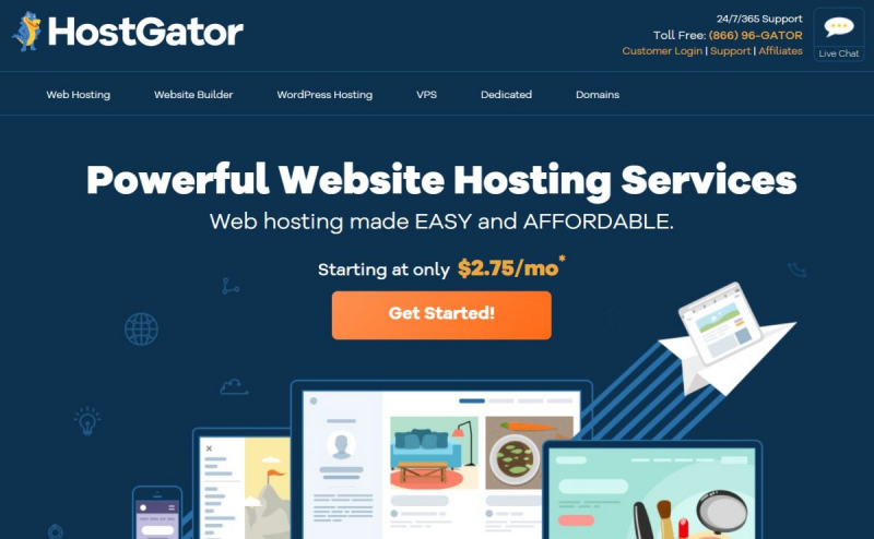 Hostgator is a good choice for small businesses looking for a simple website design. Photo: hostgatordeals.net