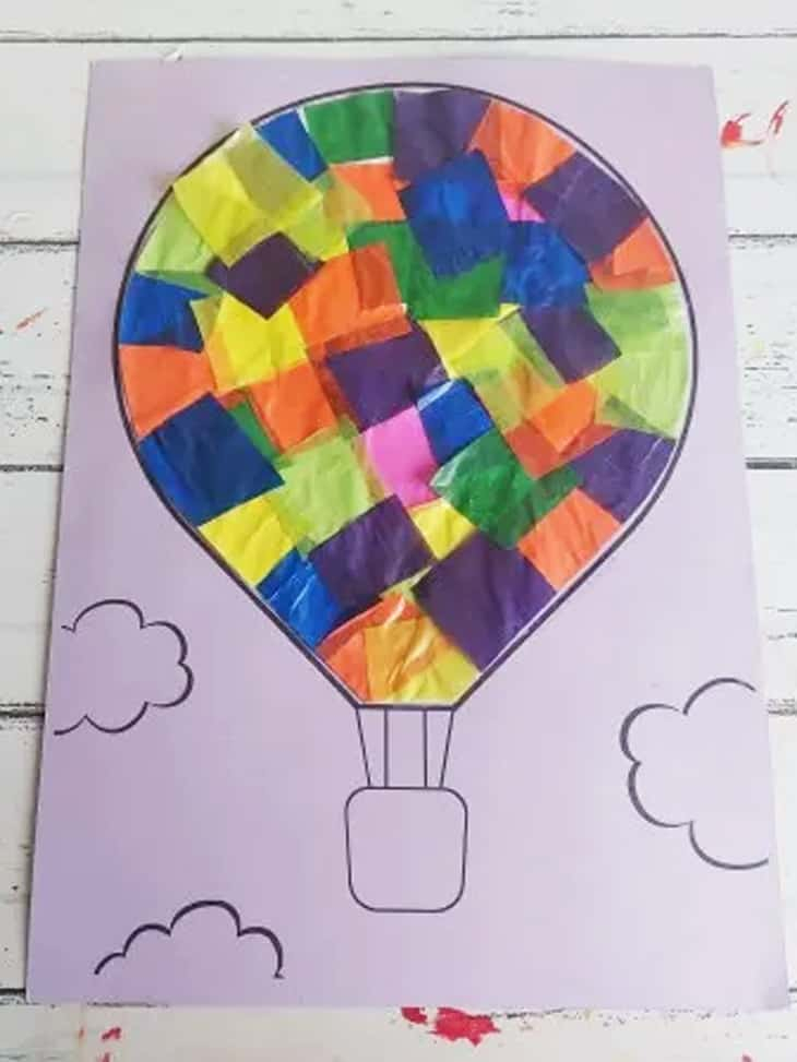 Hot Air Balloon Painting Activity - Photo via Pinterest