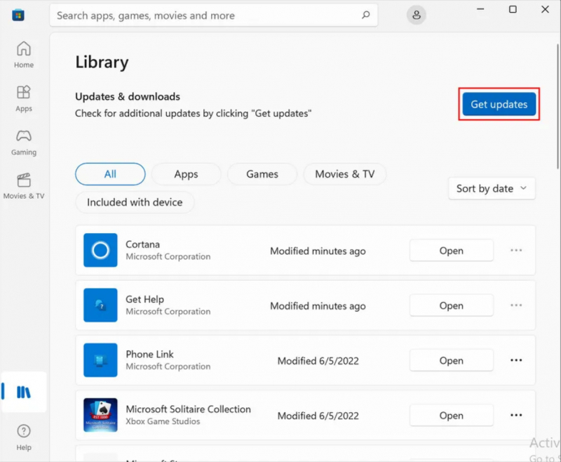 How to Update Microsoft Store Apps