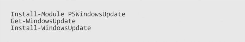 Update Windows via PowerShell﻿