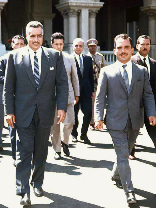 King Hussein and Egyptian president Gamal Abdel Nasser  -en.wikipedia.org
