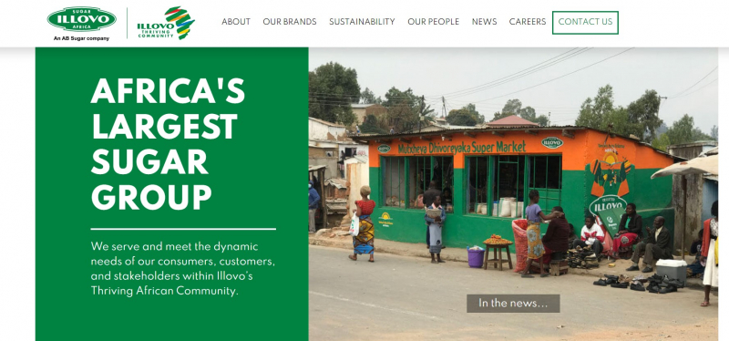 Screenshot of https://www.illovosugarafrica.com/