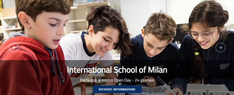 Screenshot of https://www.internationalschoolofmilan.it/