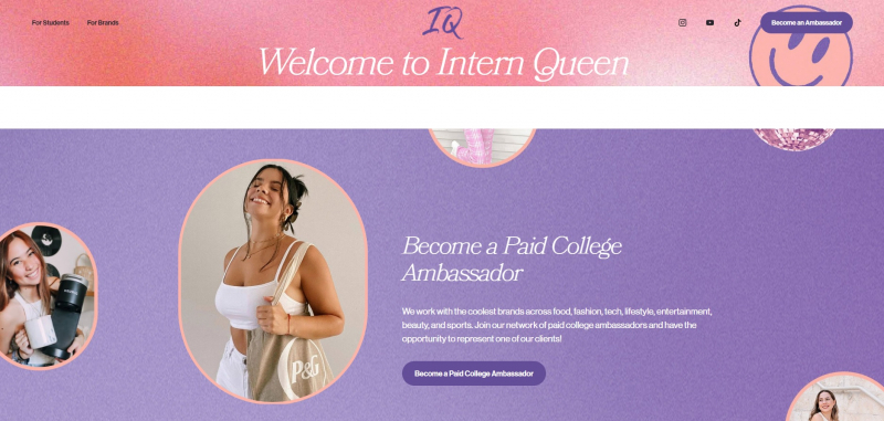 InternQueen website (www.internqueen.com)