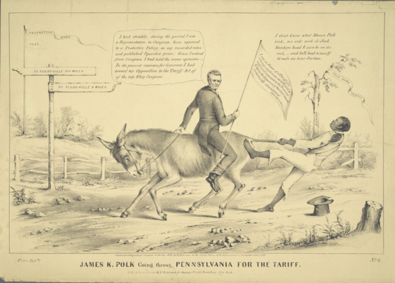 ames K. Polk going through Pennsylvania Photo By Cornell University Library – Wikimedia Commons