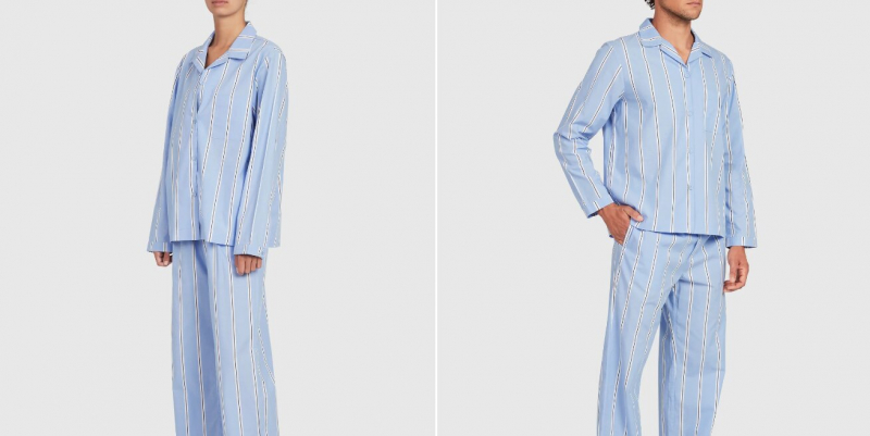 Photo on Jasmine And Will (https://www.jasmineandwill.com/collections/mens/products/unisex-cotton-onassis-set-wide-blue-black-stripe)