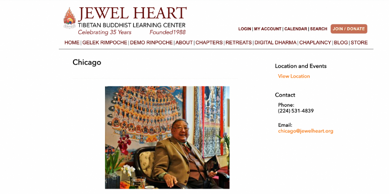 Screenshot of https://www.jewelheart.org/chicago