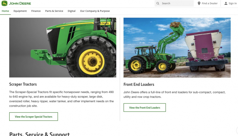 Screenshot via www.deere.com