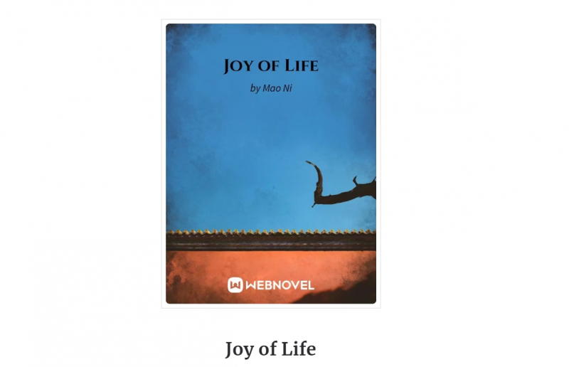 Screenshot of https://www.webnovel.com/book/joy-of-life_7961226605002505/a-length-of-black-cloth_21381828241842530