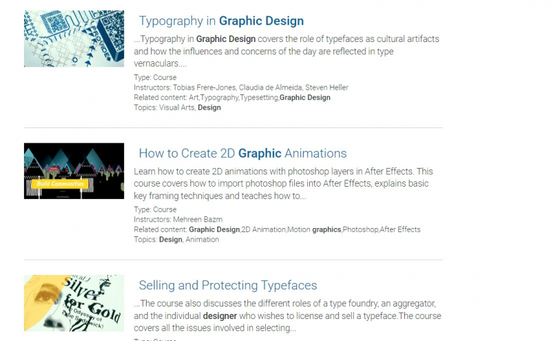 Some Courses For Graphic Designer on Kadenze