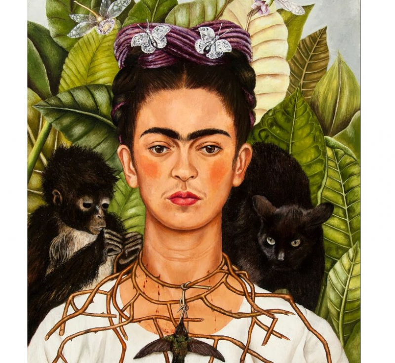 'Self-Portrait with Thorn Necklace and Hummingbird' -- www.fridakahlo.org