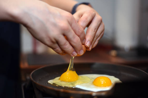 Keep the heat relatively low when cooking eggs