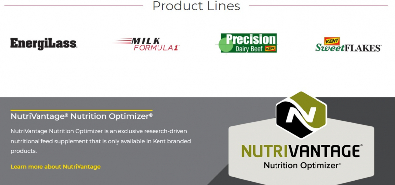 Some product lines of Kent Nutrition Group - Screenshot photo
