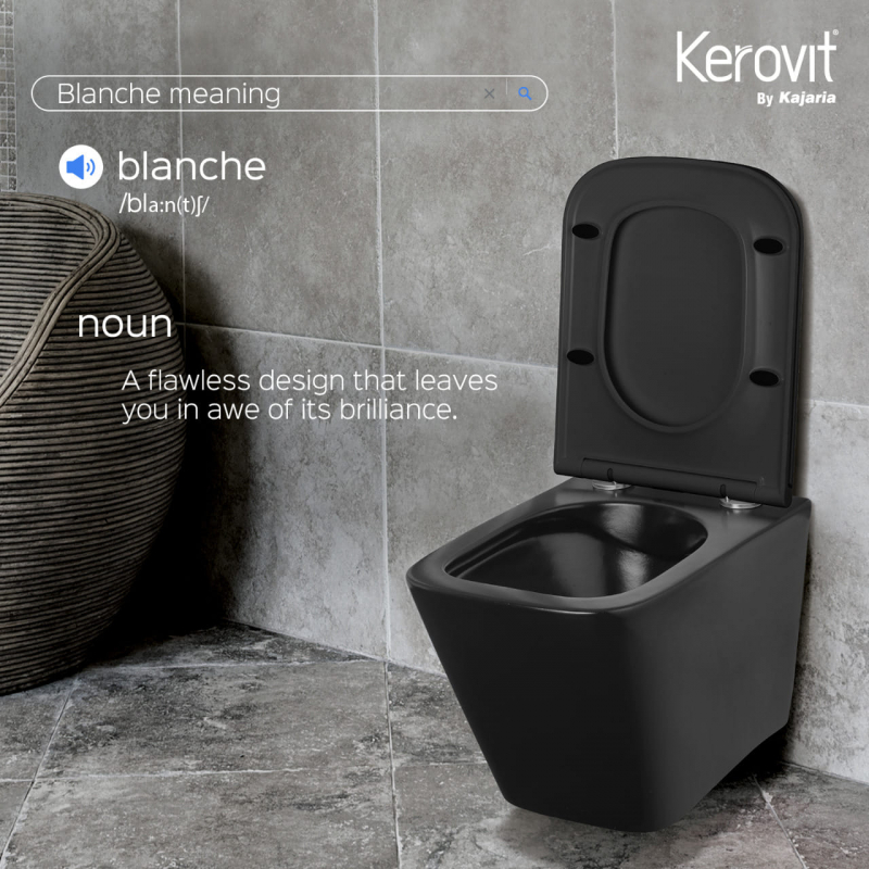 Blanche - Toilets with smooth finish and impeccable design, from Kerovit premium Aurum Collections. Photo: Kerovit