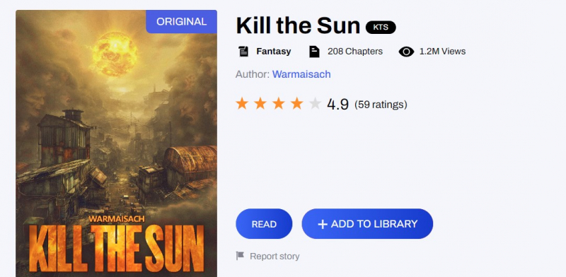 Screenshot of https://www.webnovel.com/book/kill-the-sun_27467949206850305