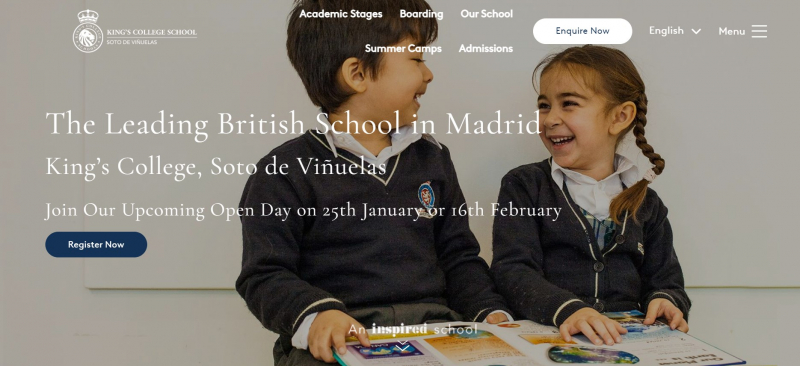 Screenshot of https://www.madrid-soto.kingscollegeschools.org/en