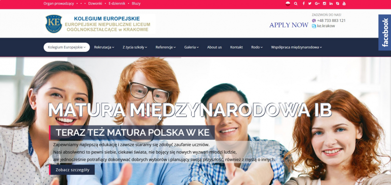 Screenshot of http://www.ke.edu.pl/