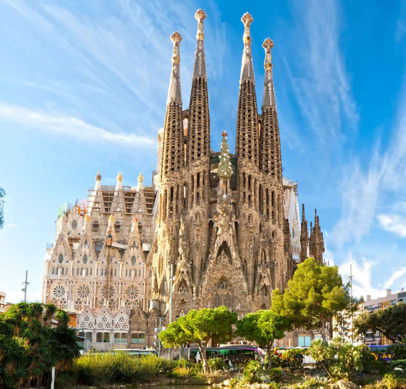 The Sagrada Familia church was designed by the famous architect Antoni Gaudi (1852-1926) Source: Designbuilding
