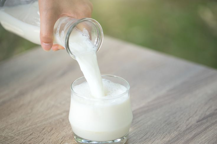 Lactose-free milk and acid