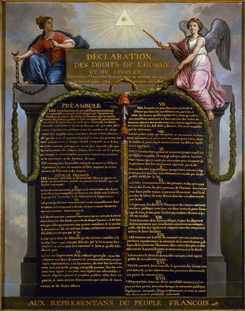 Declaration of the Rights of Man and of the Citizen -- en.wikipedia.org