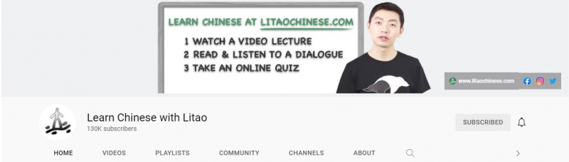 Learn Chinese with Litao is growing with more than hundreds of thousands of subscribers and thousands of views- Screenshot photo