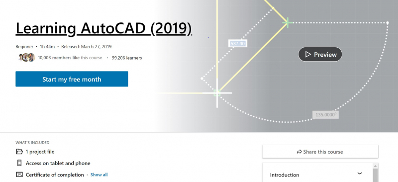 Learning AutoCAD For Beginners (LinkedIn Learning)