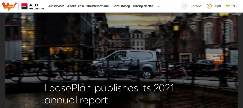 Screenshot via https://www.leaseplan.com/en-ix/blog/news/annual-report-2021/