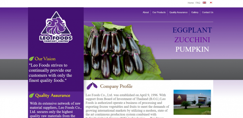 Leo Foods Company Ltd Website