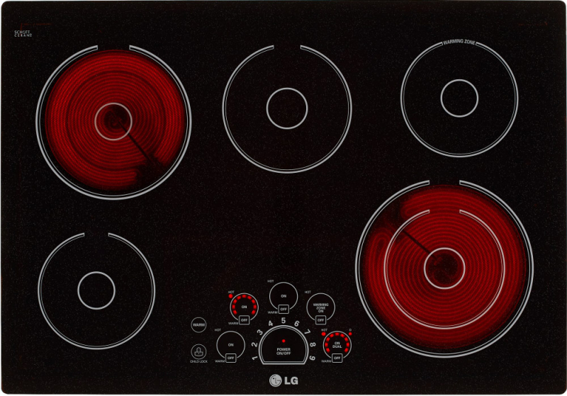 Cooktop is equipped with different cooking rings depending on the purpose of use.