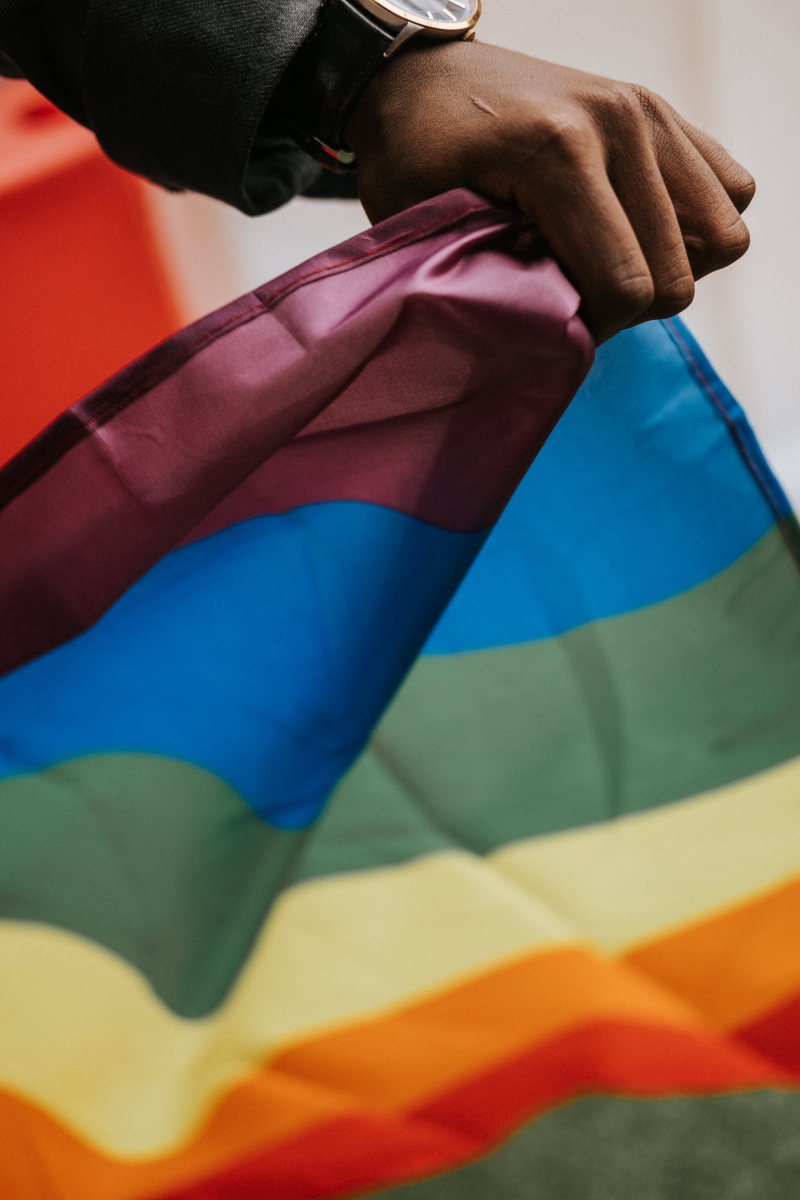 Photo by Anete Lusina: https://www.pexels.com/photo/unrecognizable-african-american-guy-with-pride-flag-during-parade-5721337/